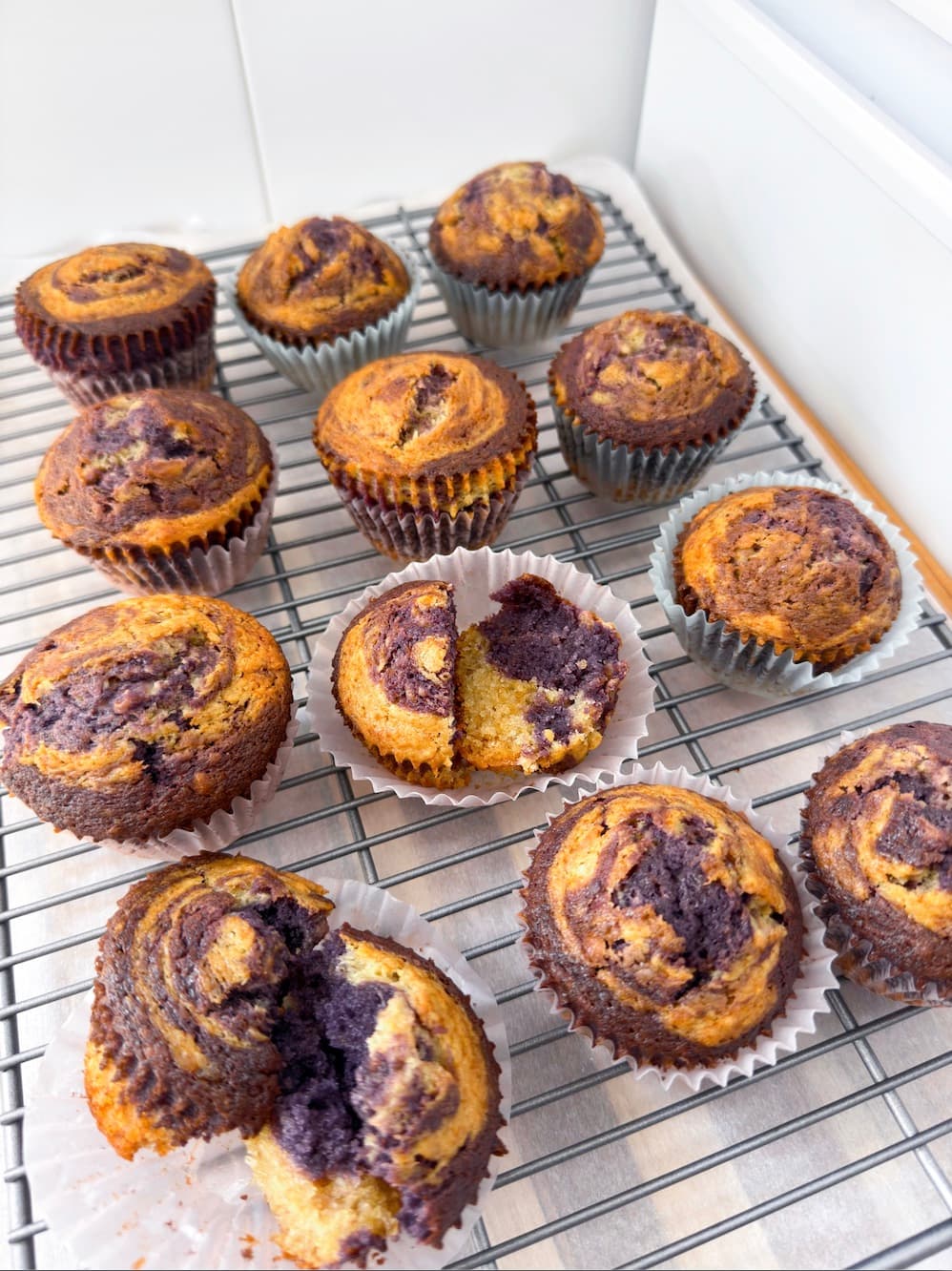 Ube Banana Muffins