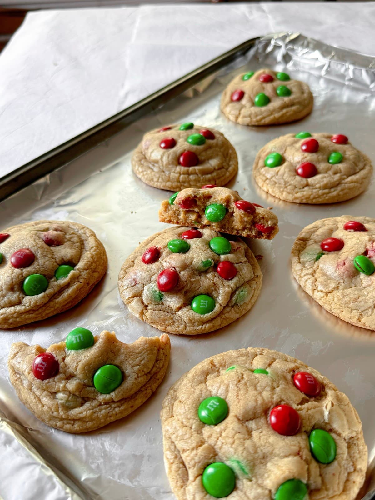 Holiday M&M Cookies