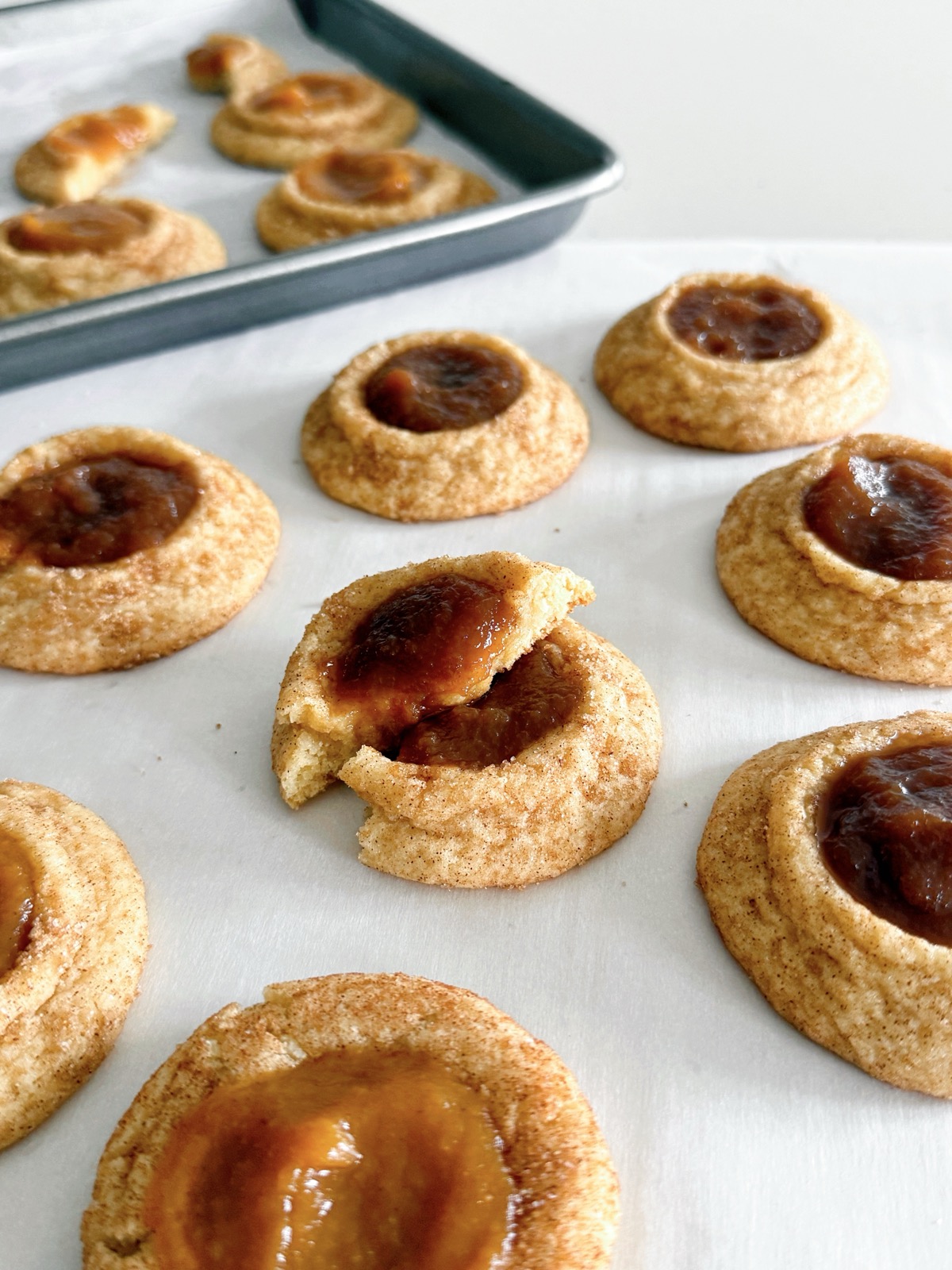Apple Butter Snickerdoodle Cookies