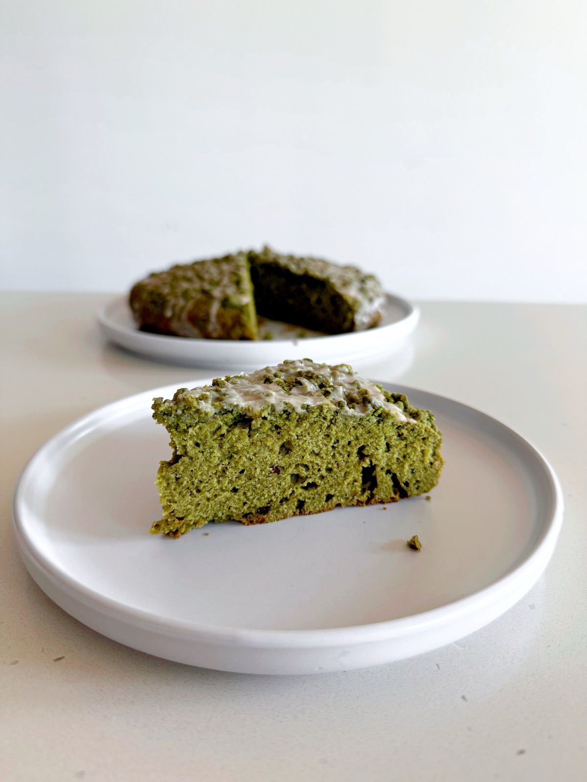 Brown Butter Matcha Coffee Cake