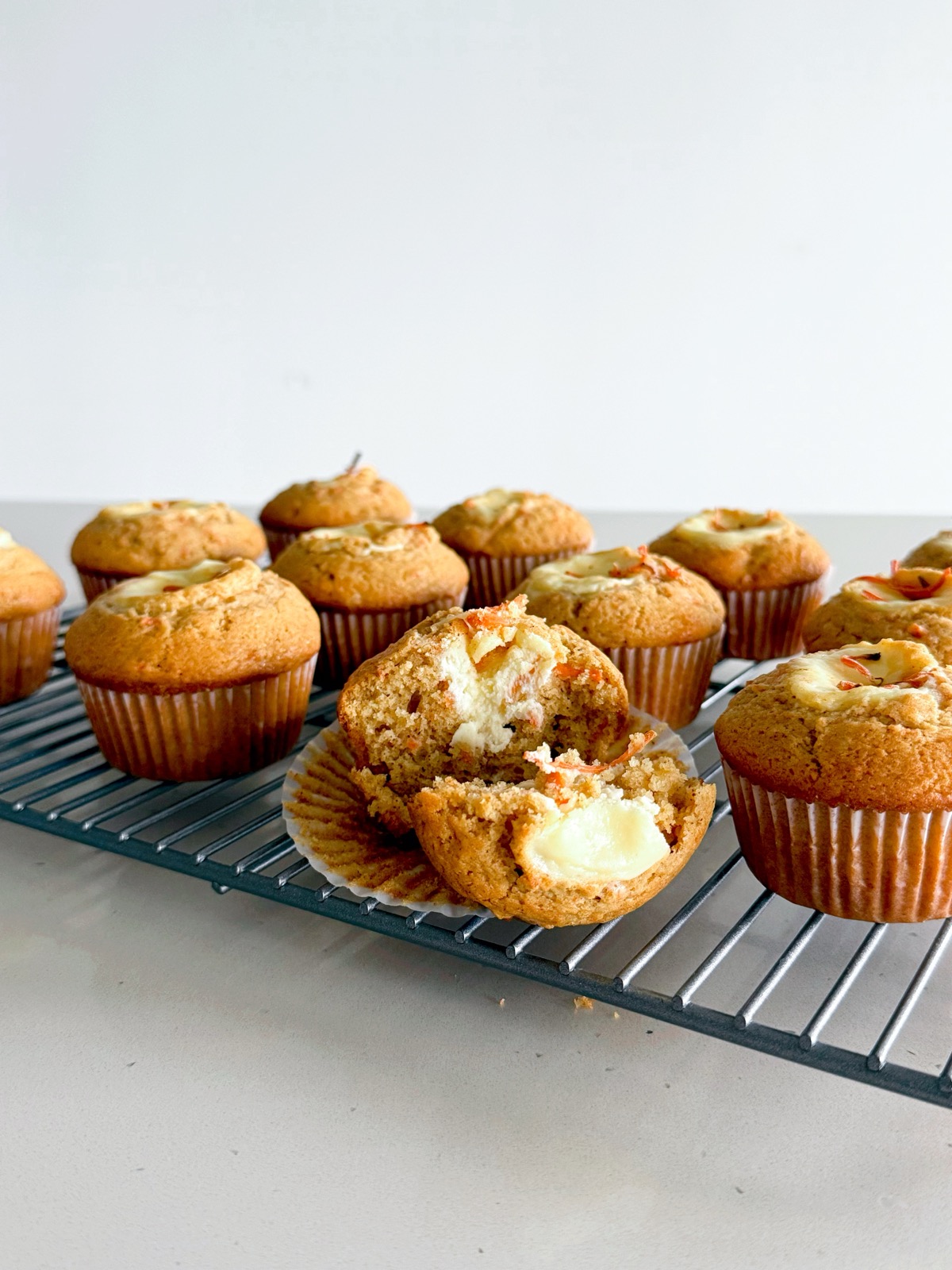 Carrot Cake Cheesecake Muffins