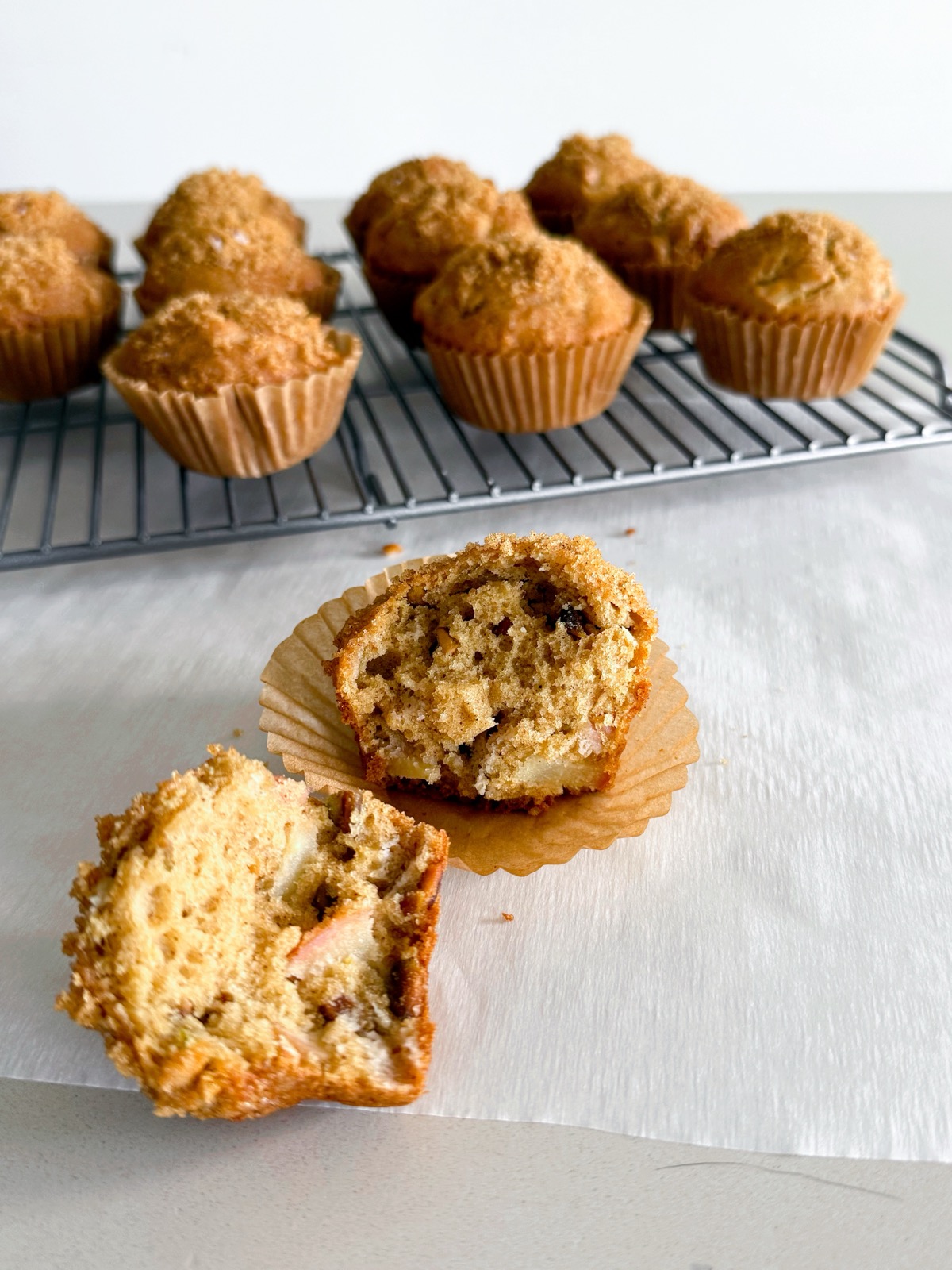 Cinnamon Apple Pistachio Muffins