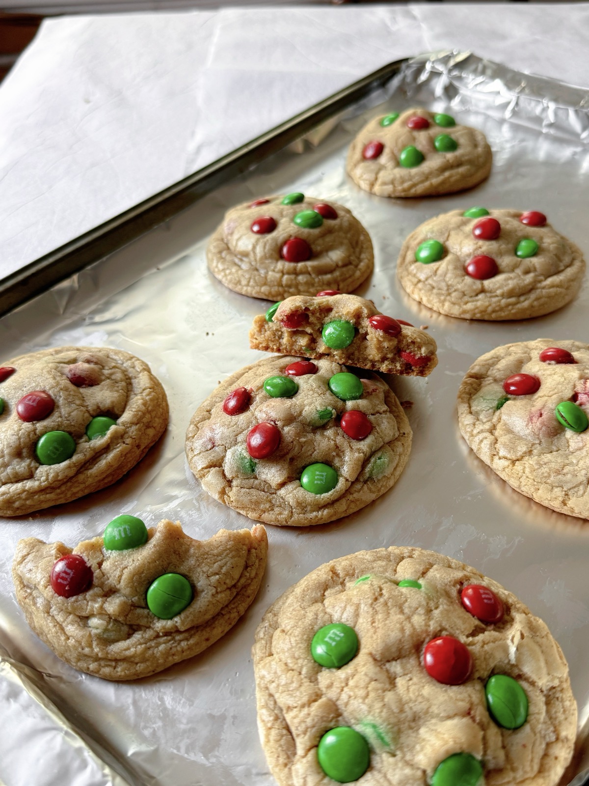 Holiday M&M Cookies