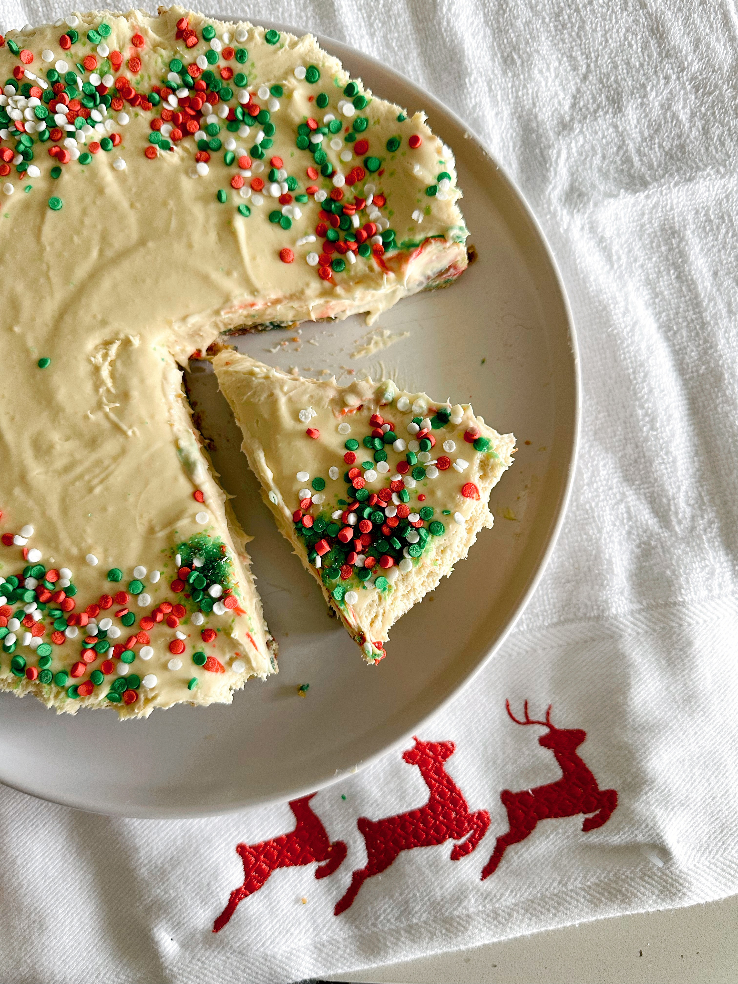 Holiday Sugar Cookie Cheesecake