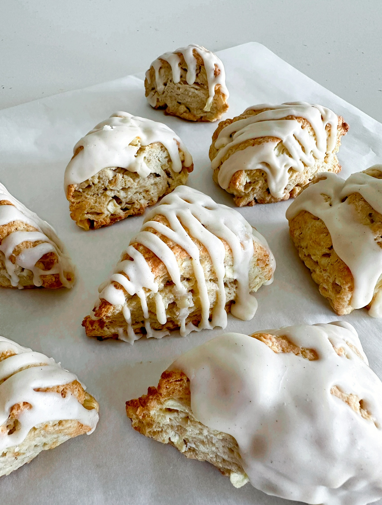 Maple Glazed Cinnamon Apple Scones