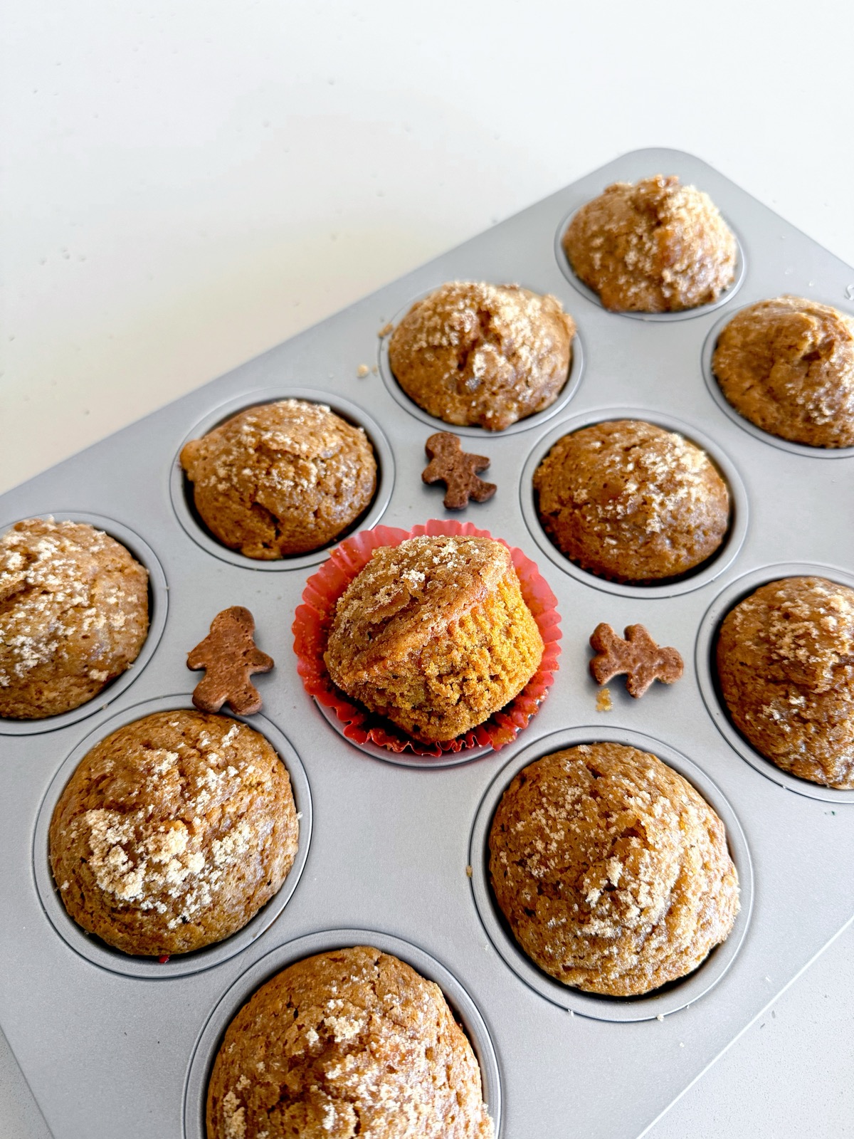Pumpkin Gingerbread Muffins