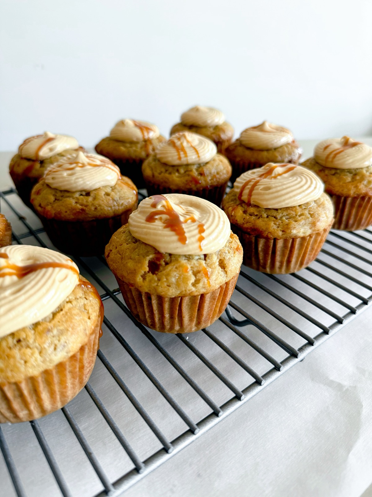 Salted Caramel Banana Muffins