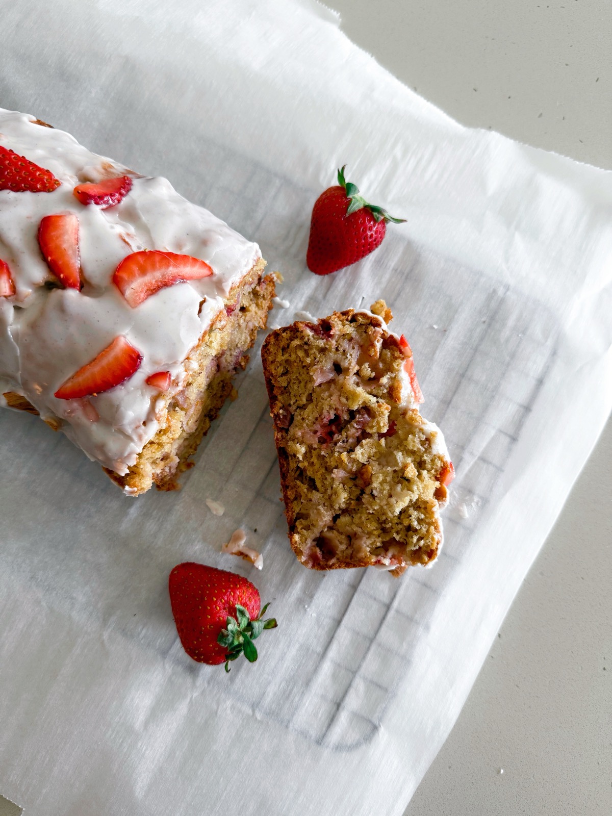 Strawberry Oatmeal Banana Bread