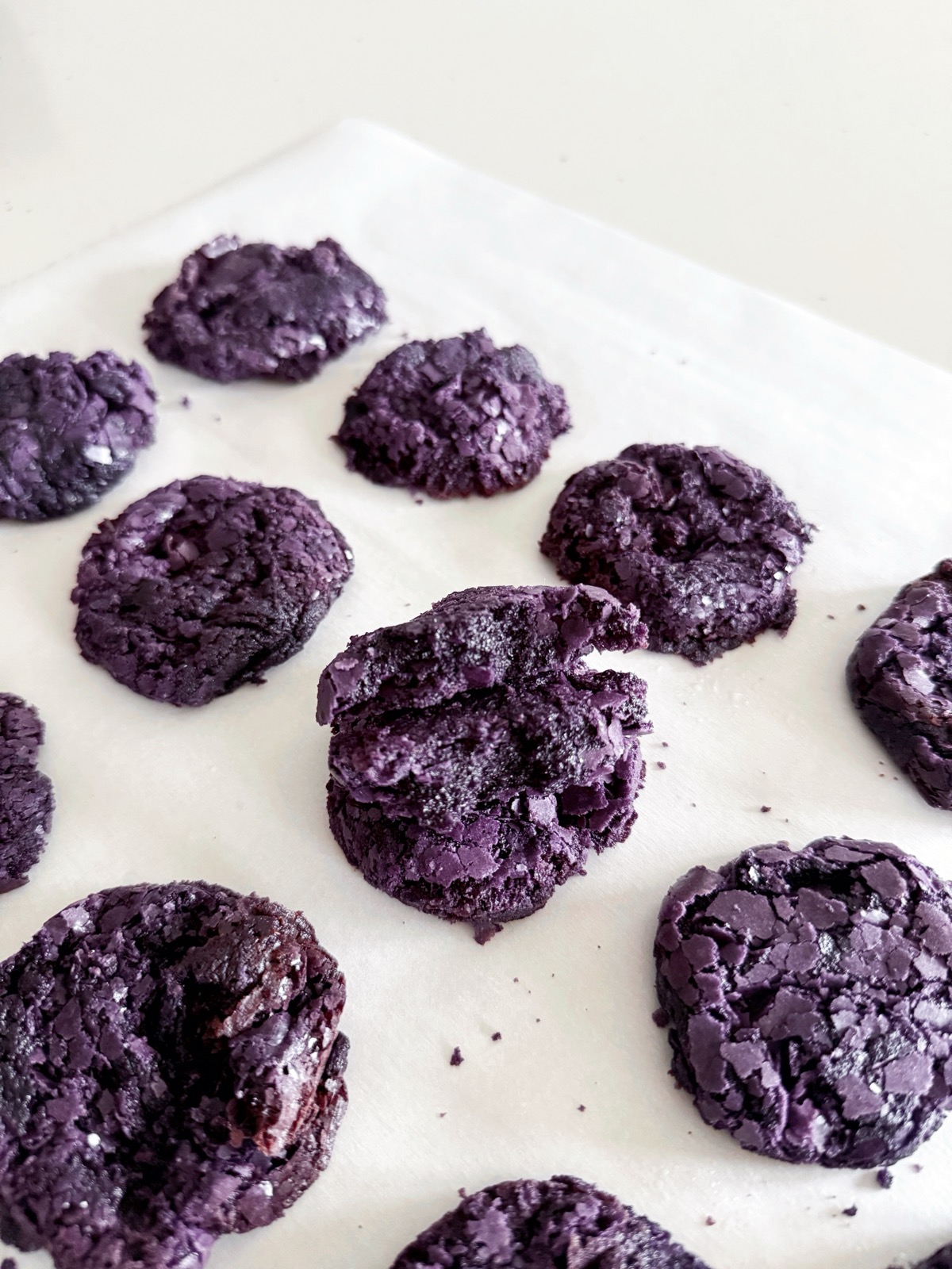 Ube Brownie Cookies