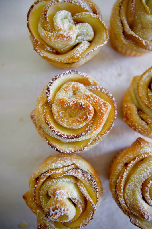 Brown Sugar Apple Spice Rose Tarts