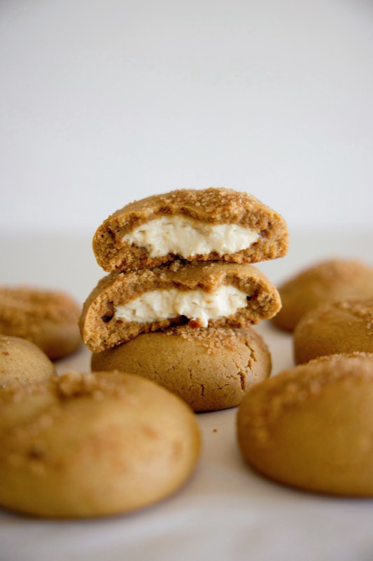 Cheesecake Stuffed Gingerbread Cookies