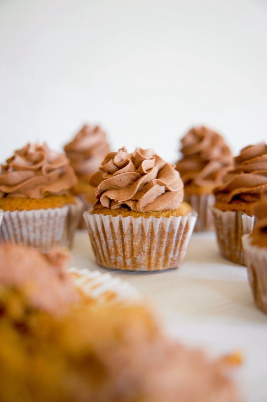 Gingerbread Nutella Cupcakes