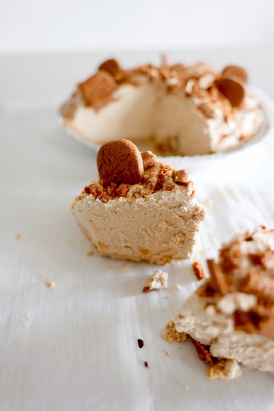 No Bake Cookie Butter Biscoff Cheesecake