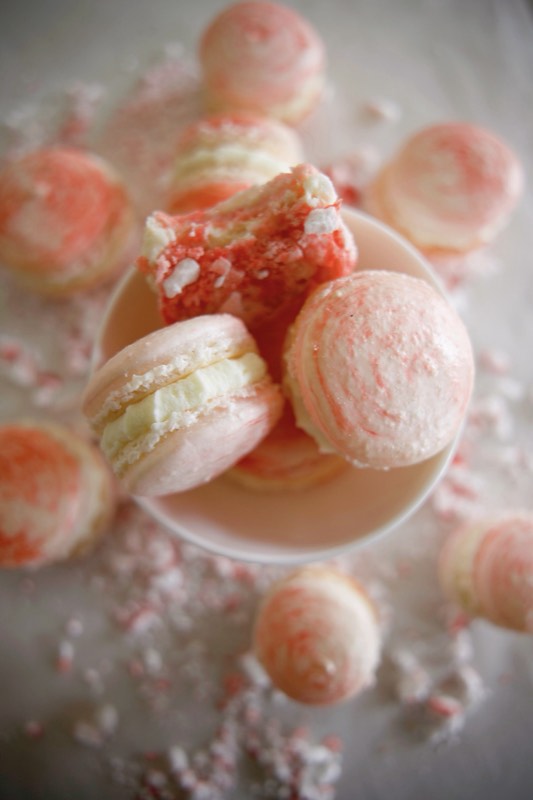 Peppermint Macarons