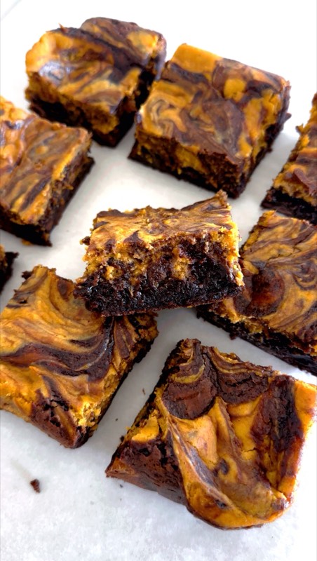 Pumpkin Cheesecake Brownies