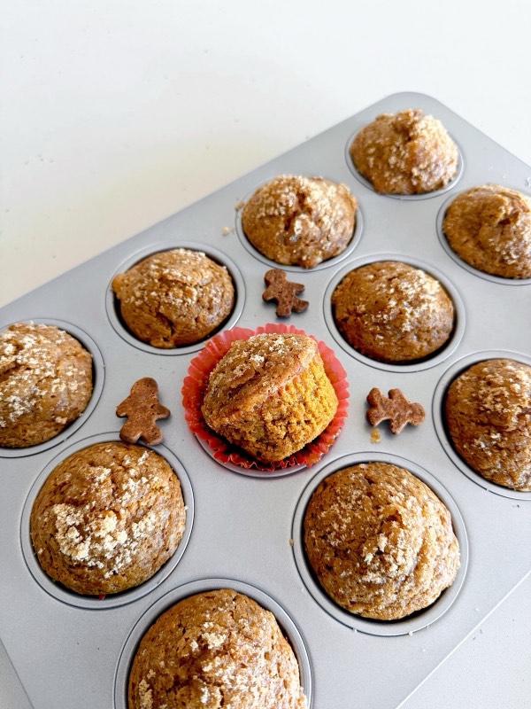 Pumpkin Gingerbread Muffins