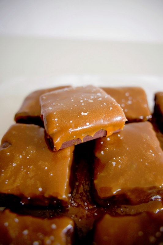 Salted Caramel Espresso Brownies